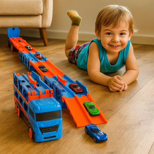 Cool Kids Racing Car Playset with Foldable Track - Luxicro