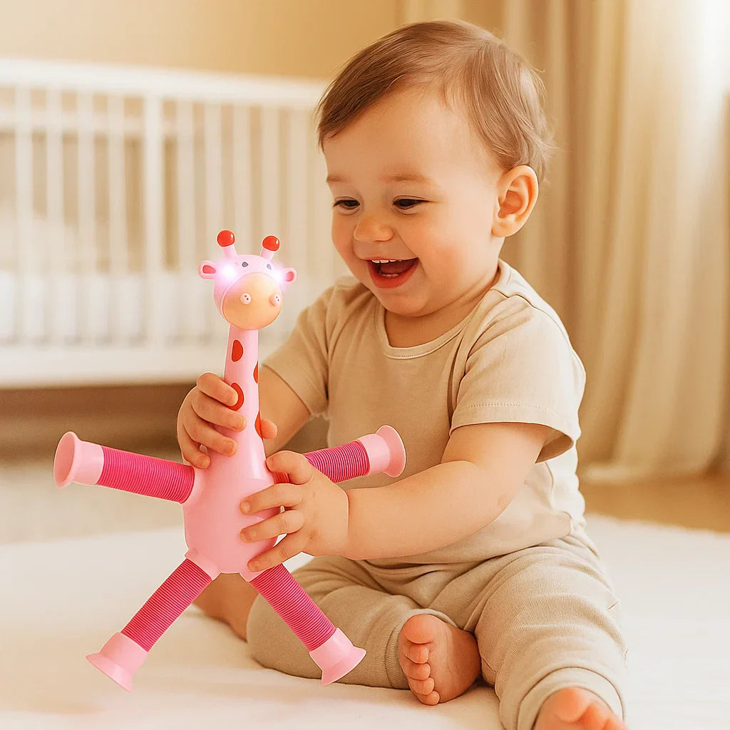 Colorful Suction Giraffe Baby Toy - Luxicro