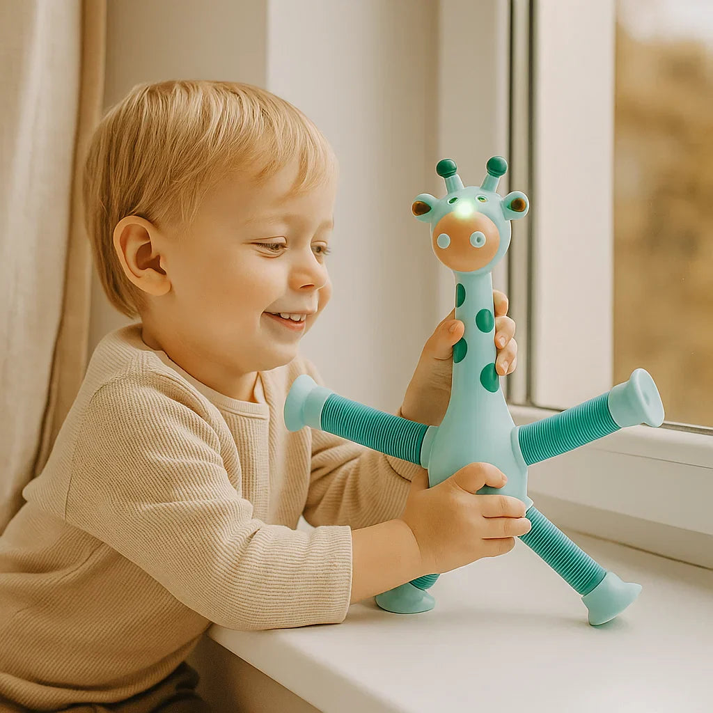 Colorful Suction Giraffe Baby Toy