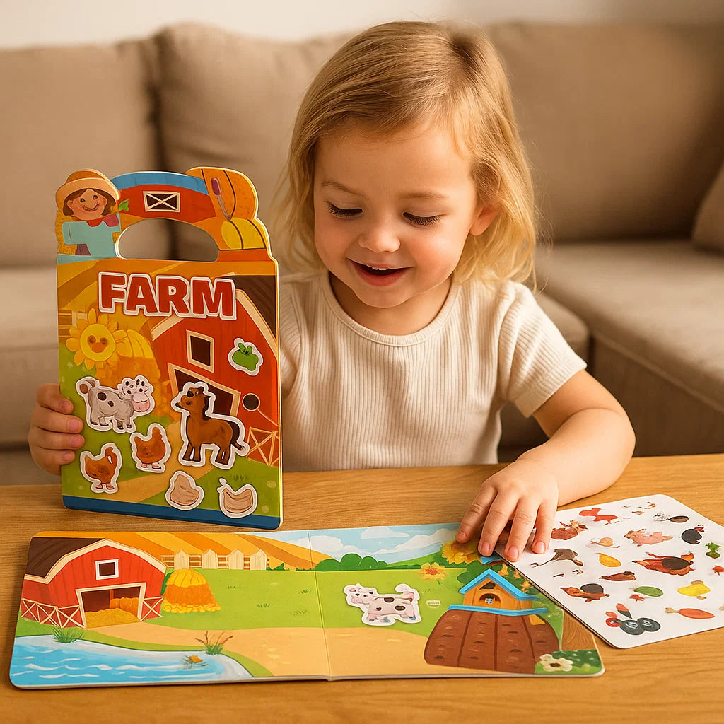 Colorful Reusable Sticker Activity Books for Kids