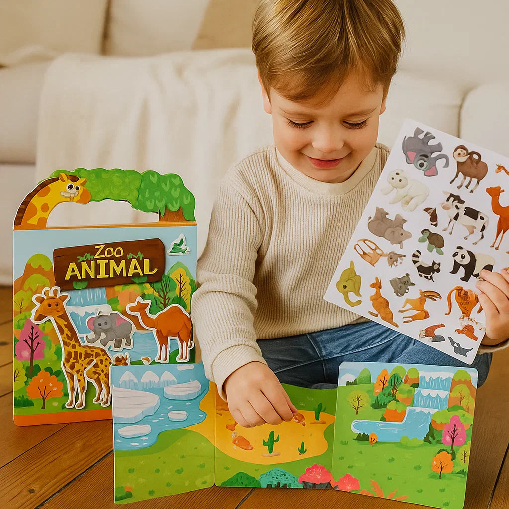 Colorful Reusable Sticker Activity Books for Kids