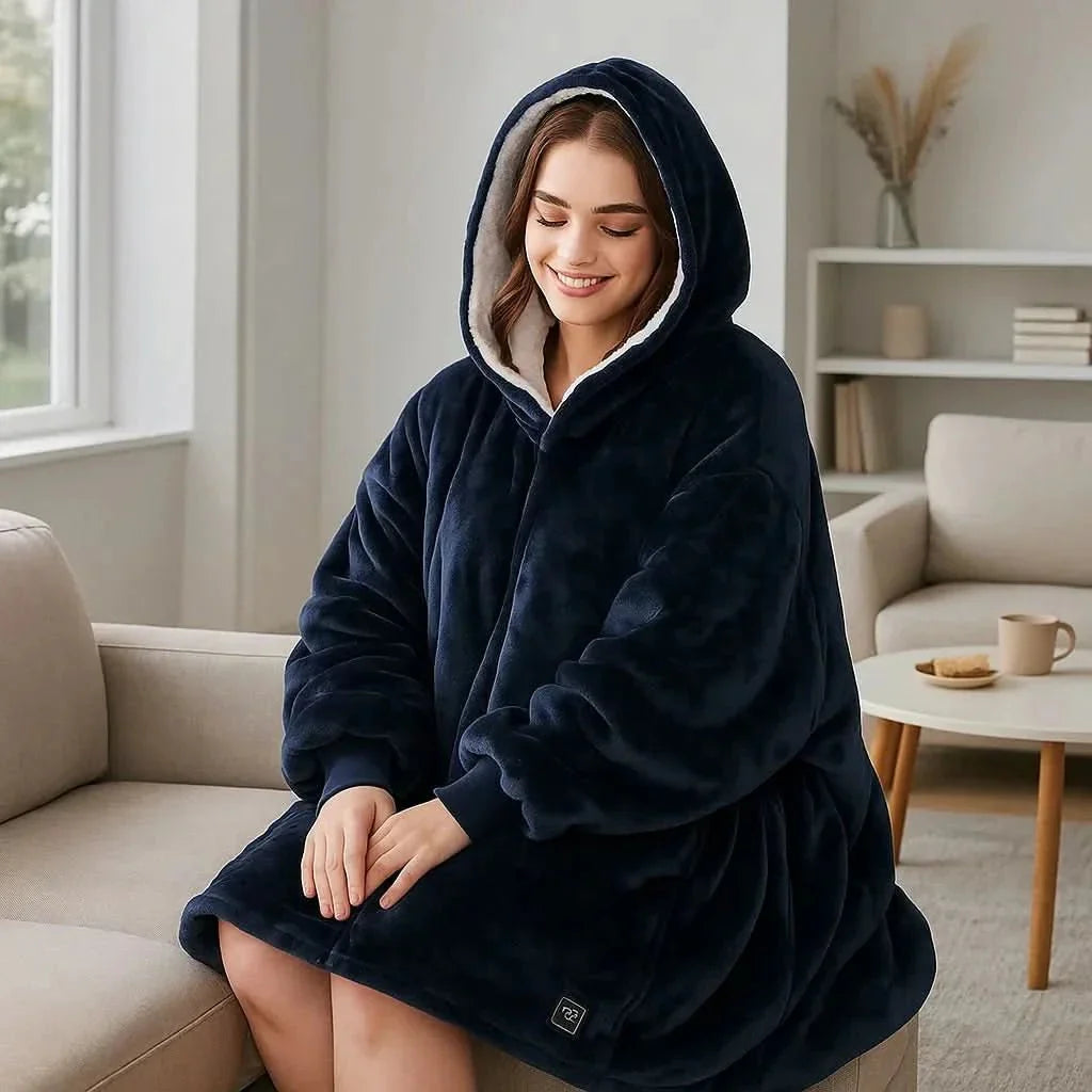 Cozy Electric Blanket Hoodie with Fleece Lining