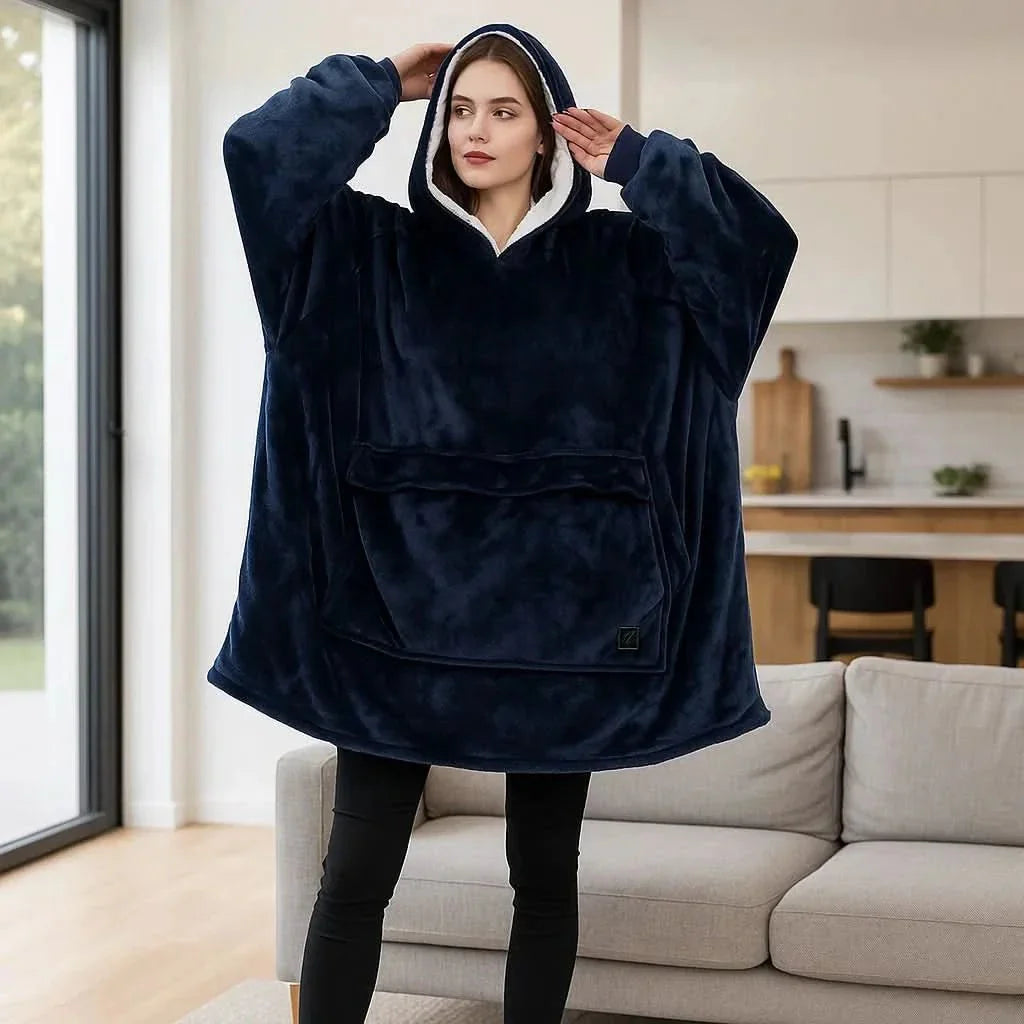 Cozy Electric Blanket Hoodie with Fleece Lining