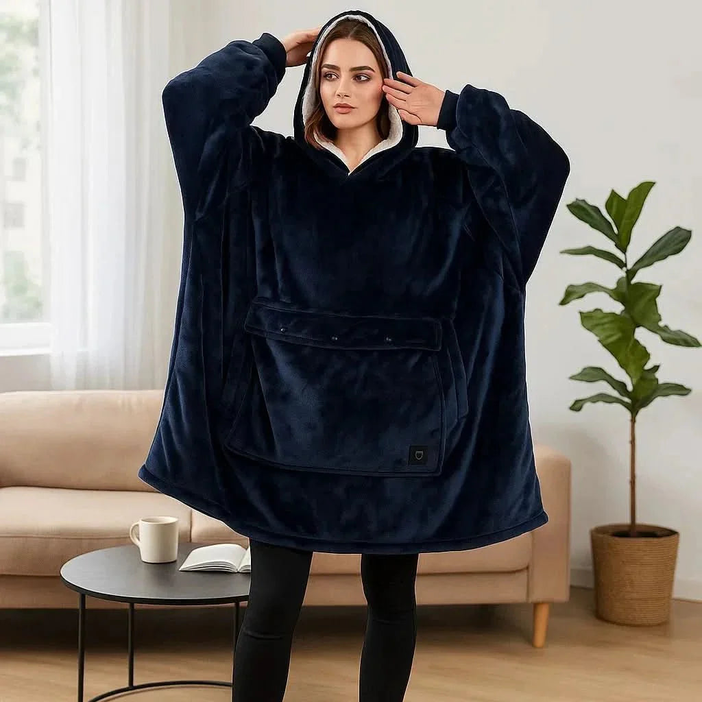 Cozy Electric Blanket Hoodie with Fleece Lining