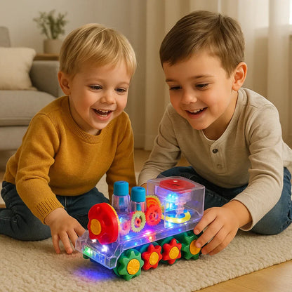 Musical Colorful Train Table Lamp