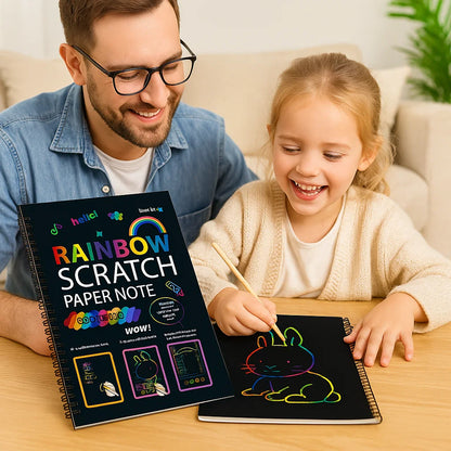 Vibrant Kids Scratch Art Pad - Luxicro