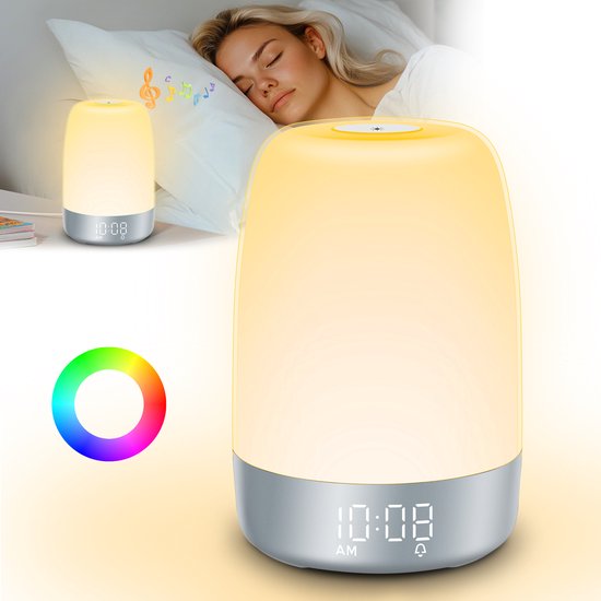 Wake Up Light Alarm Clock with Calming Sounds - Luxicro