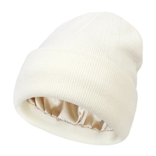 Soft Silk Winter Beanie - Warm Hair Protection Hat