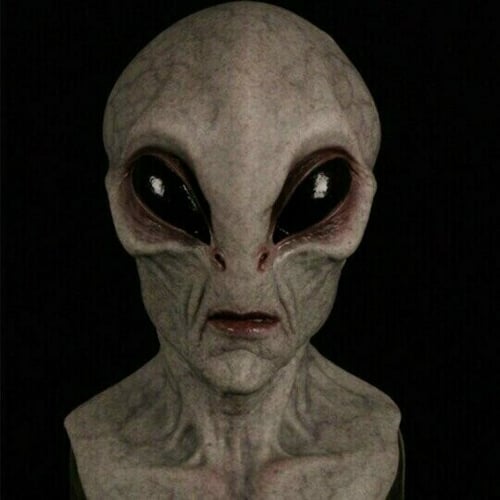 Spooky Alien Latex Halloween Costume Mask - Luxicro