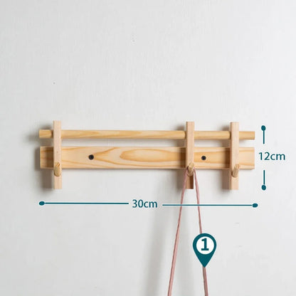 Space Saving Coat Rack with Hooks for Entryway
