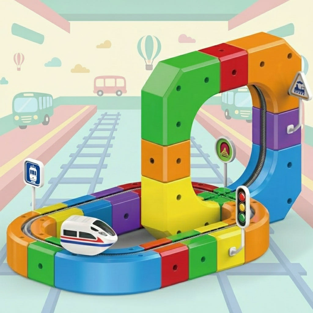 Colorful Kids Magnetic Construction Blocks