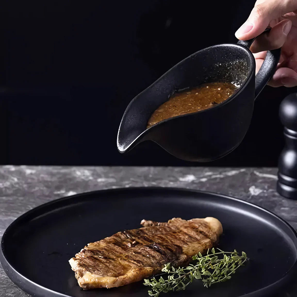 Stylish Ceramic Sauce Boat - 220ml