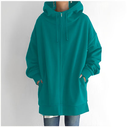 Cozy Women's Fleece Sweatshirt - Soft Oversized Hoody