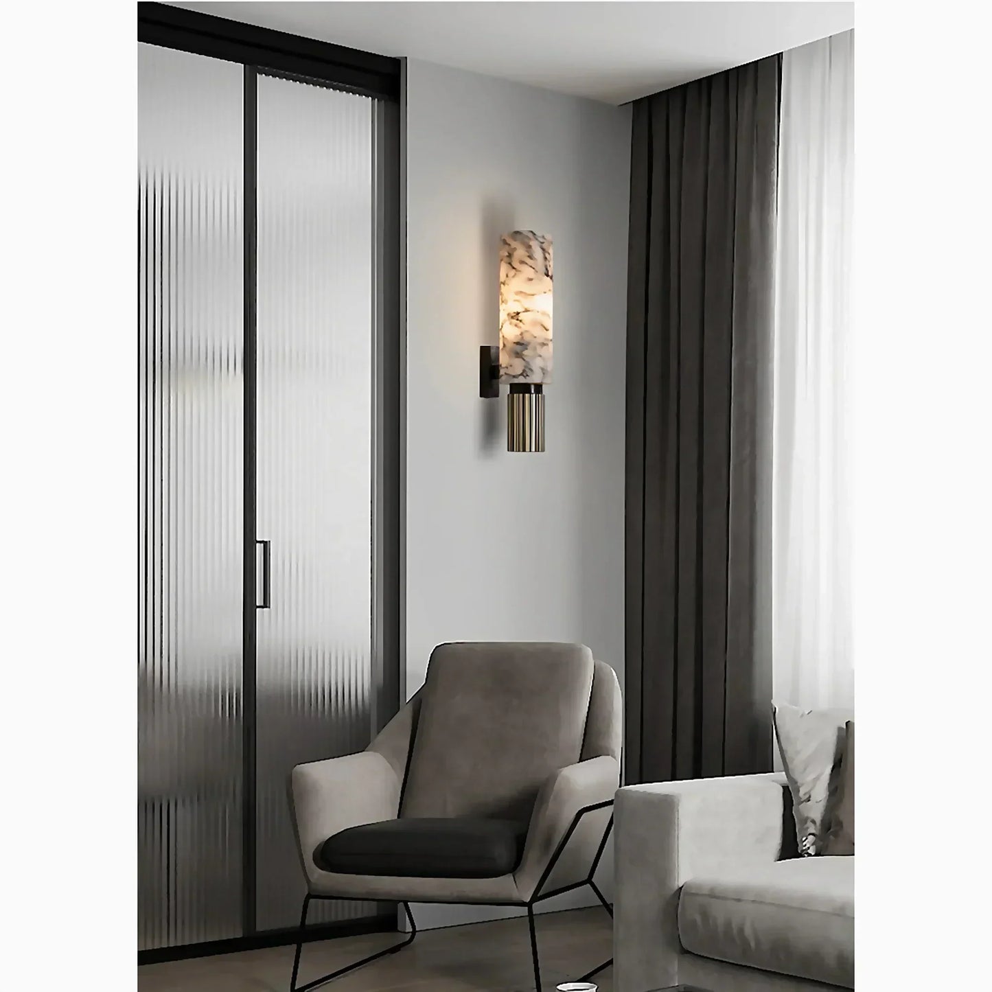 Elegant Stone Wall Light Fixture