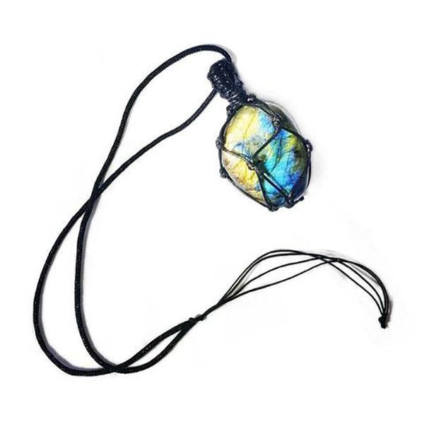 Natural Gemstone Labradorite Pendant Necklace