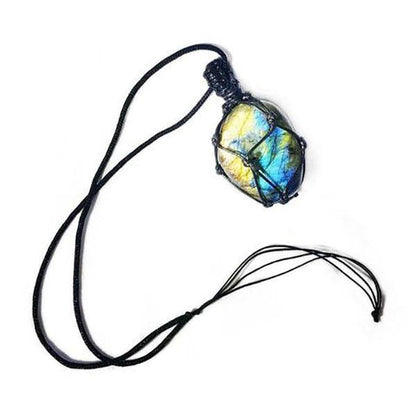 Beautiful Labradorite Dragon Pendant Necklace