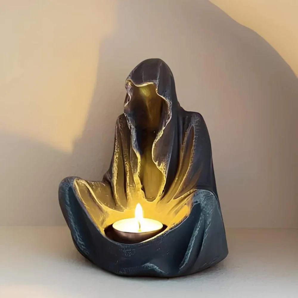 Elegant Clear Candle Desk Holder