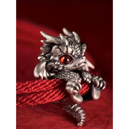 Custom Engraved Baby Dragon Cuff Bangle - Luxicro
