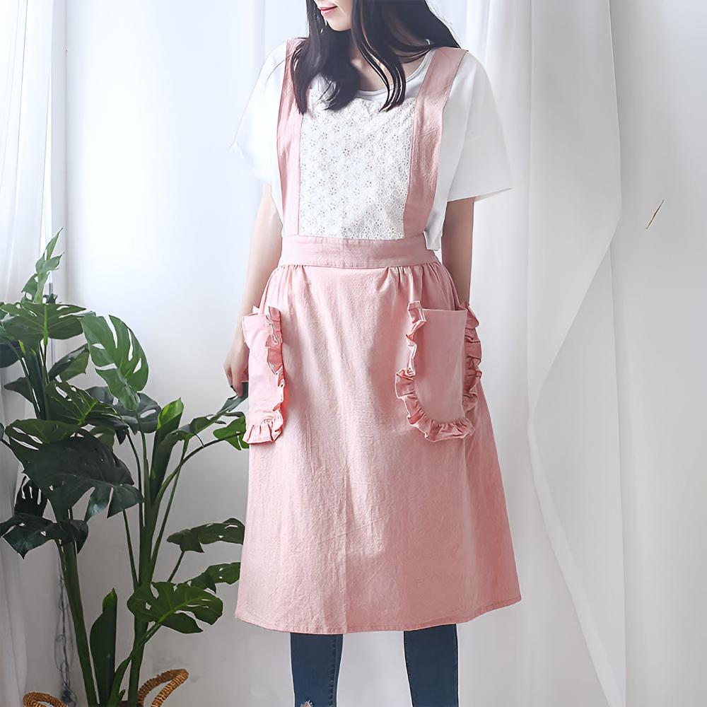 Feminine Floral Pockets Apron