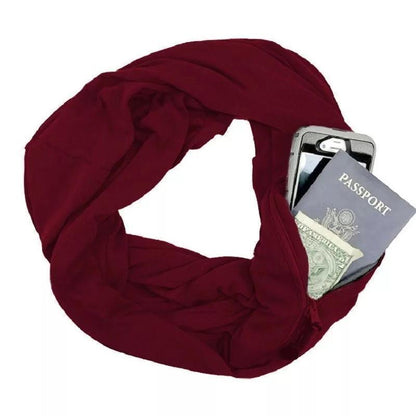 Cozy Safe Scarf with Secret Pouch
