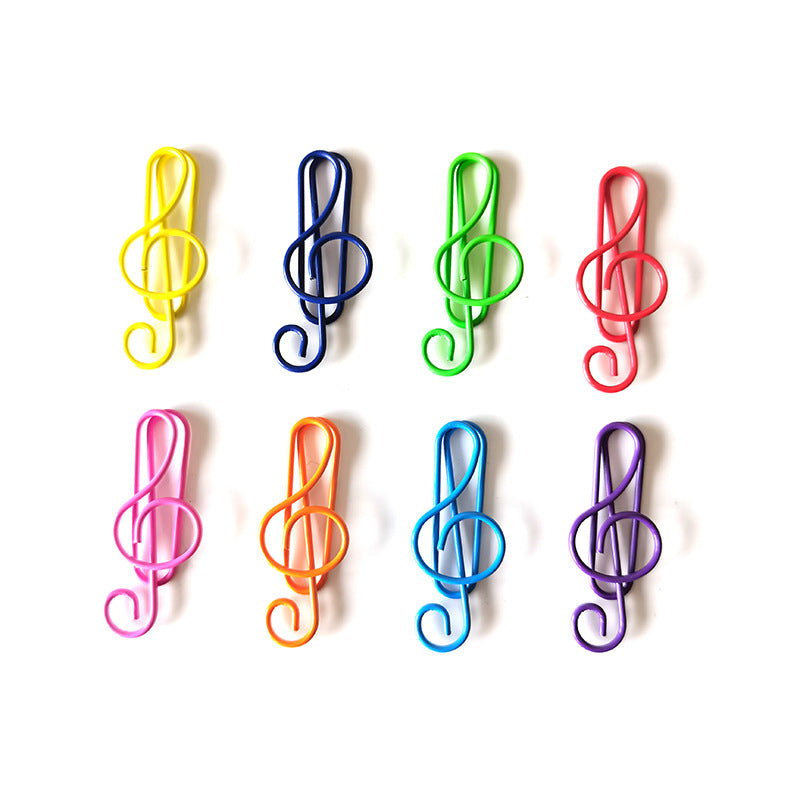 Colorful Metal Music Shaped Paperclips