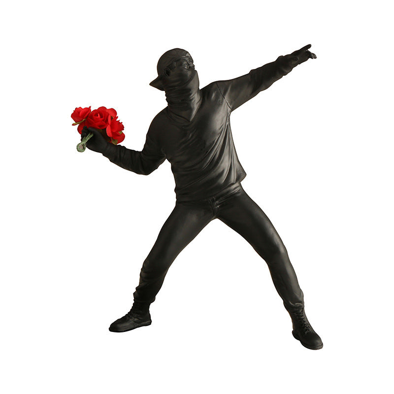 Edgy Urban Flower Art Statue