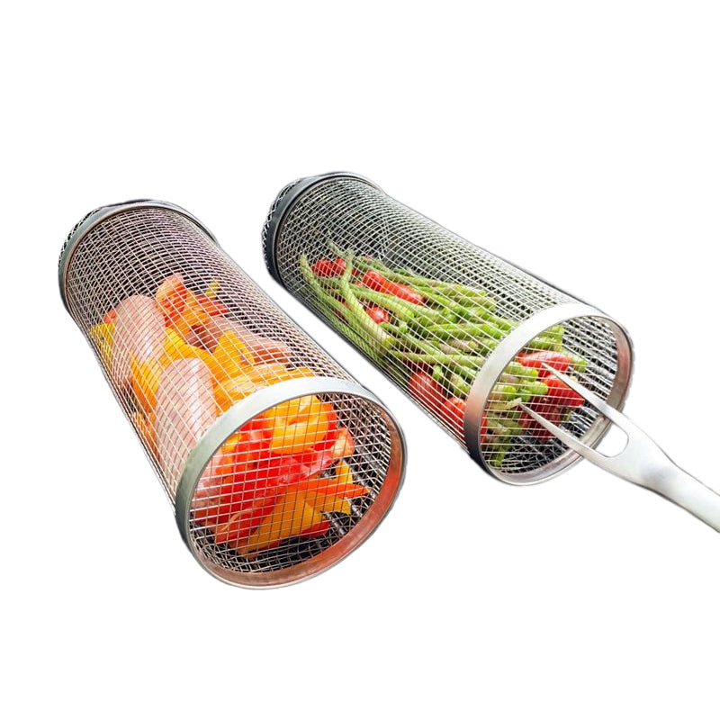 Compact Travel Camping BBQ Grill Basket