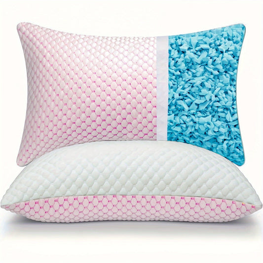 Cooling Gel Memory Foam Pillow with Soft Bamboo Cover - Luxicro