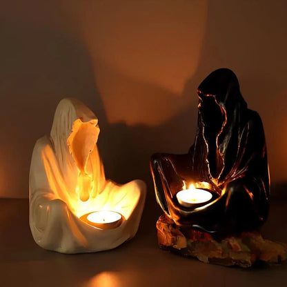 Elegant Clear Candle Desk Holder
