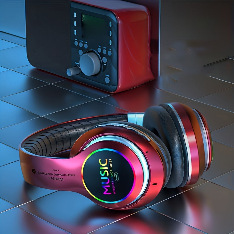 Cordless LED Illuminated Over Ear Headphones