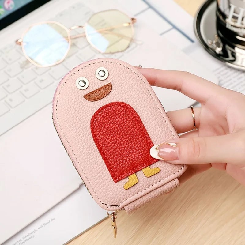 Cute Penguin Leather Card Wallet