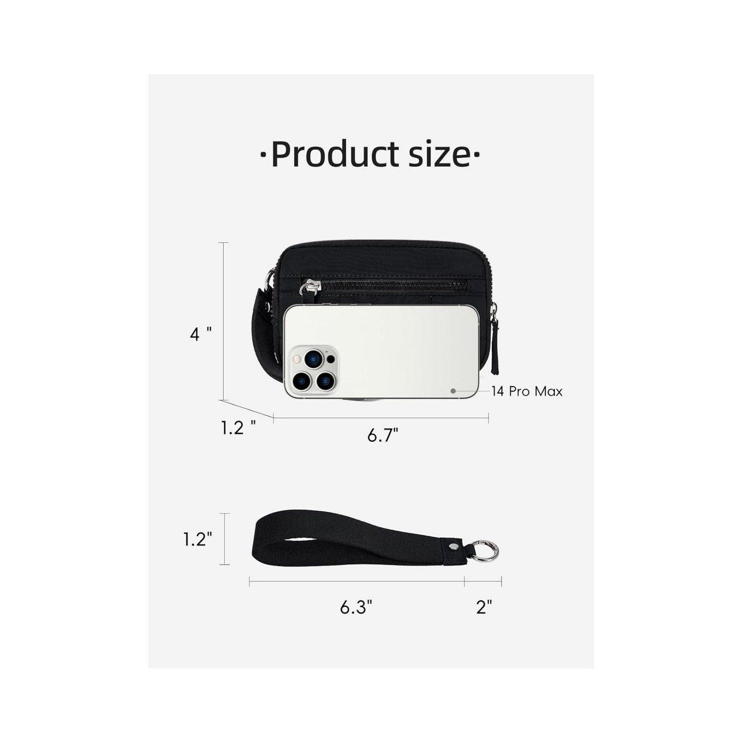 Stylish Women's Nylon Clutch Bag with Pockets
