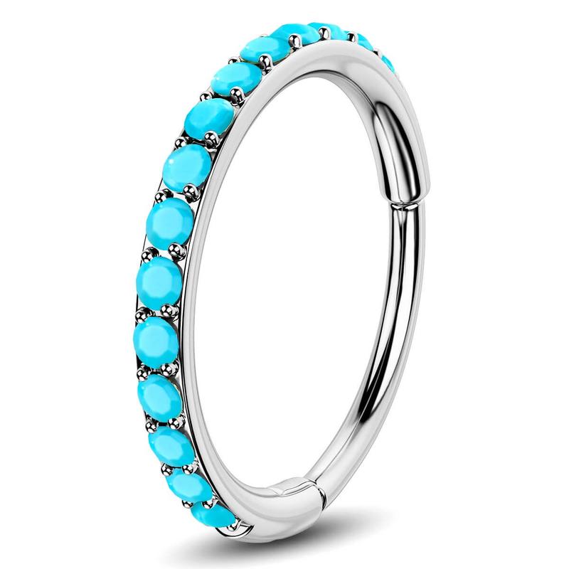 Sparkly Silver Hinged Nose Stud