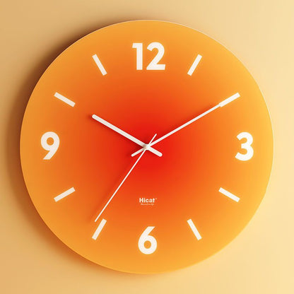 Classic Round Glass Wall Clock For Modern Homes