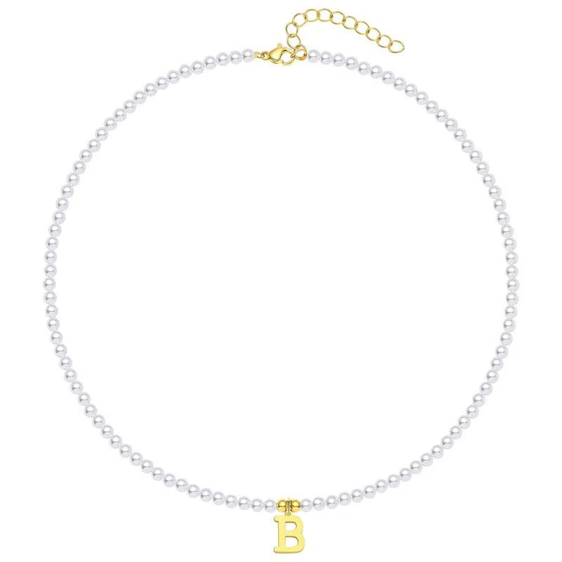 Elegant Personalized Pearl Name Necklace