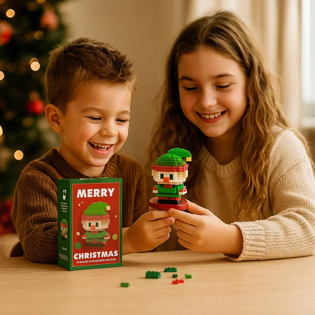 Vibrant Holiday Lego Style Figurines - Kids Playset