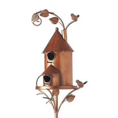 Vibrant Garden Bird Feeder Stakes