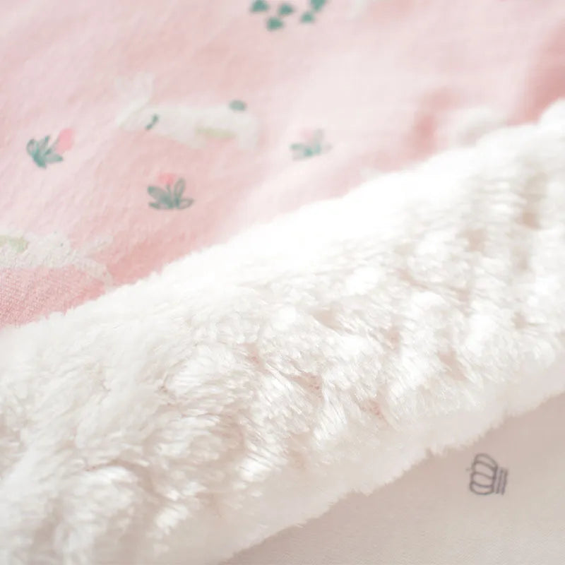 Cozy Infant Sleeper Blanket with Hood and Plush Inside