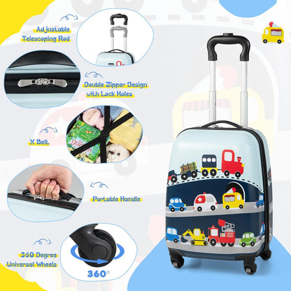 Fun 2-Piece Kids Luggage Set with Backpack