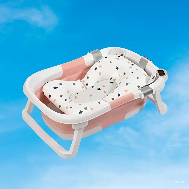 Safe Baby Bathtub with Built-in Thermometer