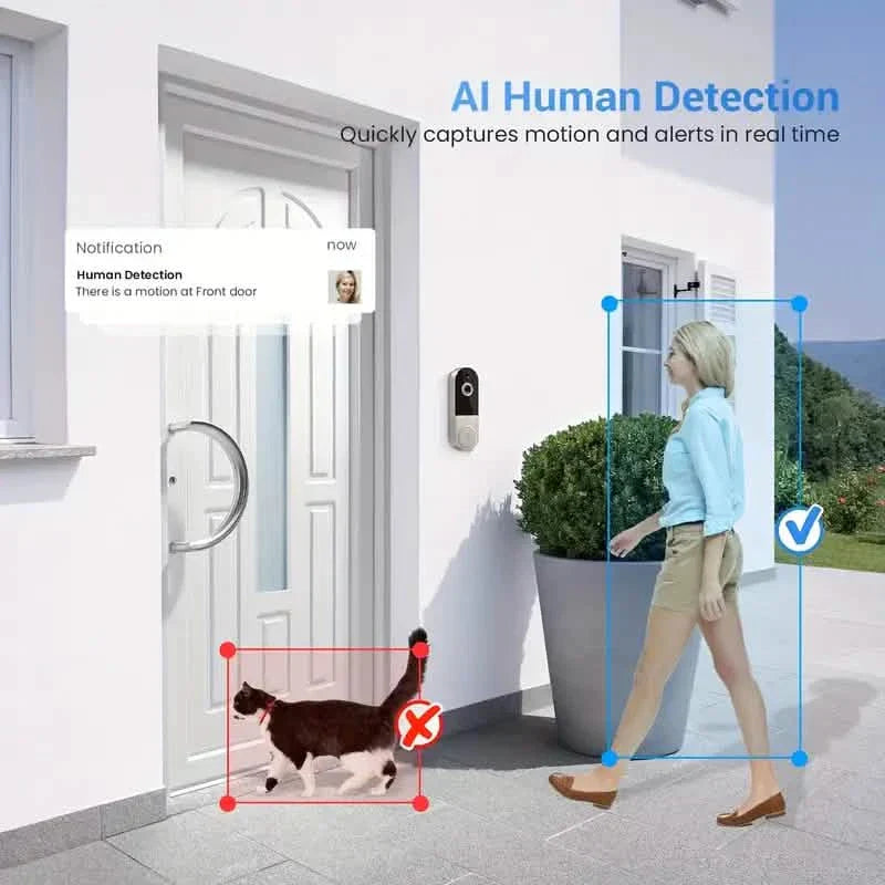 Wireless HD Security Doorbell with Night Vision