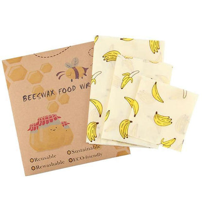 Reusable Natural Wax Food Storage Wraps Set