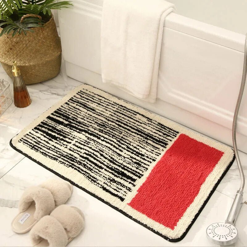 Plush Bathroom Mat with Grip Backing