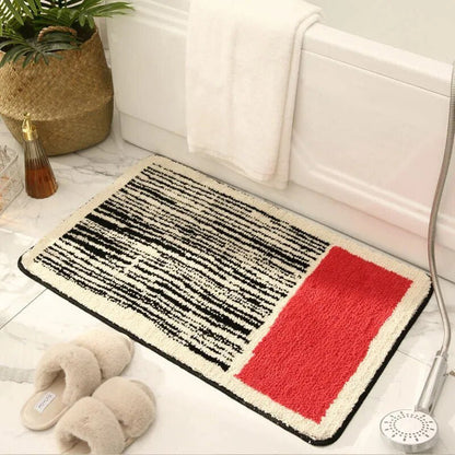 Plush Bathroom Mat with Grip Backing