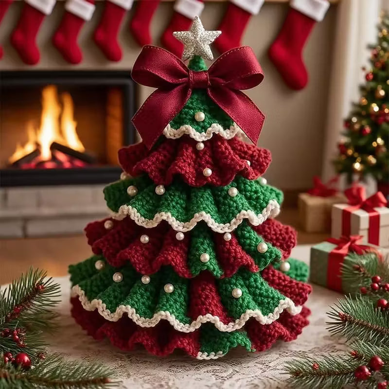 Easy Knit Christmas Tree Decoration Set - Luxicro