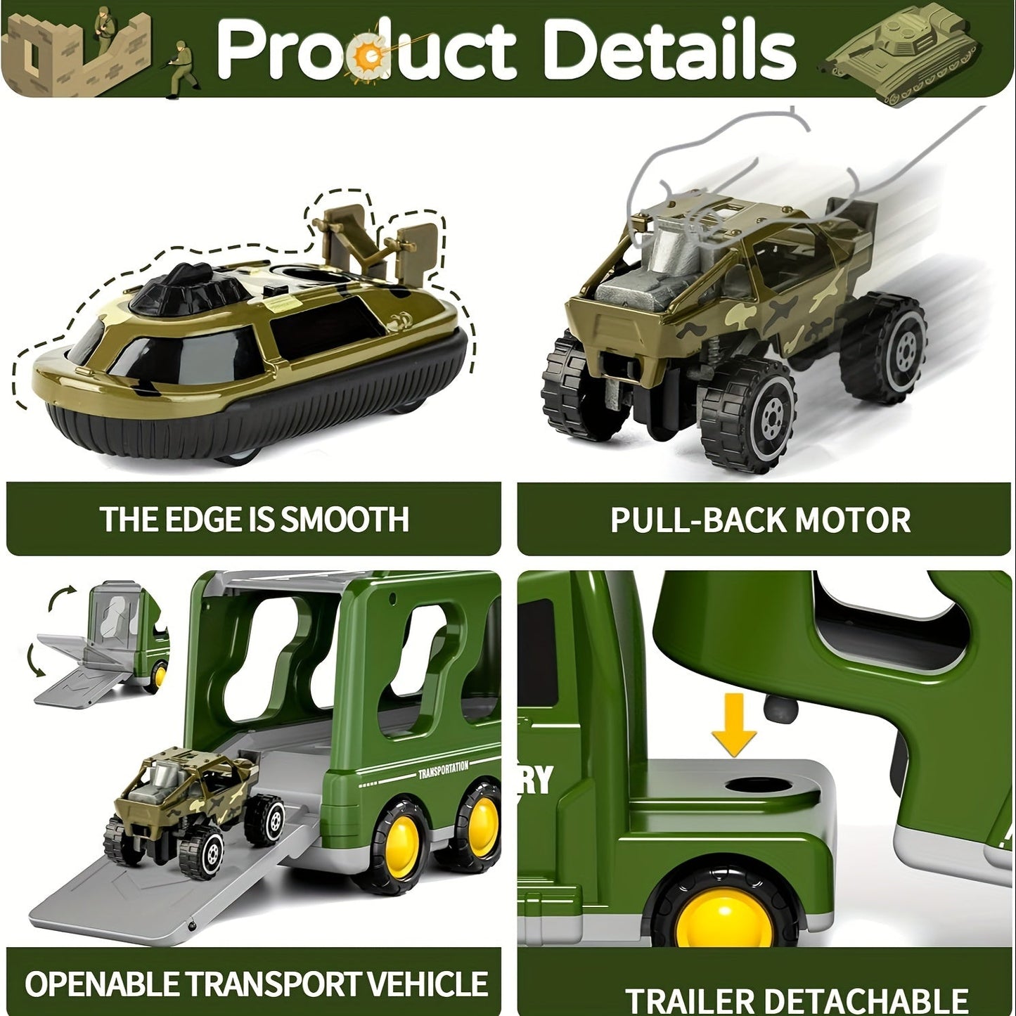 Ultimate Military Action Playset with 14 Vehicles