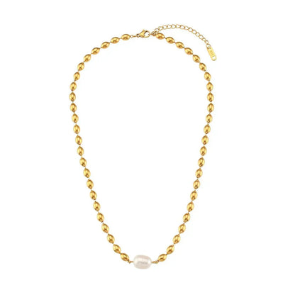 Beautiful Gold Pearl Bridal Jewelry Set - Luxicro