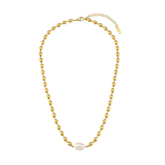 Beautiful Gold Pearl Bridal Jewelry Set - Luxicro