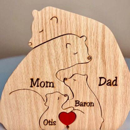 Personalized Bear Family Decoration Figurine