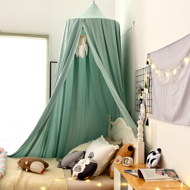 Cozy Kids Bed Canopy with Blackout Curtains